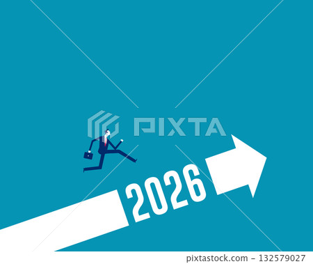 2026. Businessman with overcome business difficulties 2026. Businessman with overcome business difficulties 132579027