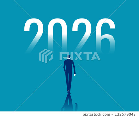 2026. Businessman walking for 2026 2026. Businessman walking for 2026 132579042