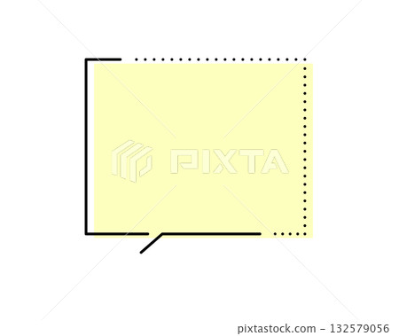 簡約時尚的虛線對話框 簡約時尚的虛線對話框 132579056