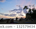 Sunset on a Hawaiian beach 132579434