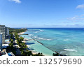 The beach seen from the hotel in Hawaii 132579690