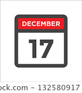 December 17 calendar icon with day of month 132580917