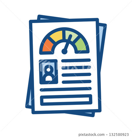 Credit Rating or Score Icon with Credit Card Check - Good or Bad Credit Idea Credit Rating or Score Icon with Credit Card Check - Good or Bad Credit Idea 132580923