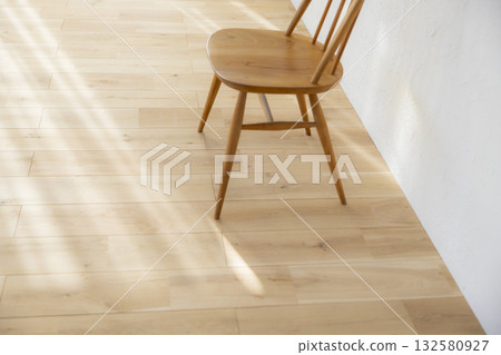 White walls and wooden floors White walls and wooden floors 132580927