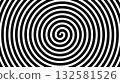 Spiral hypnotic background. Swirl circle line pattern. Psychedelic rotation illusion texture. 132581526