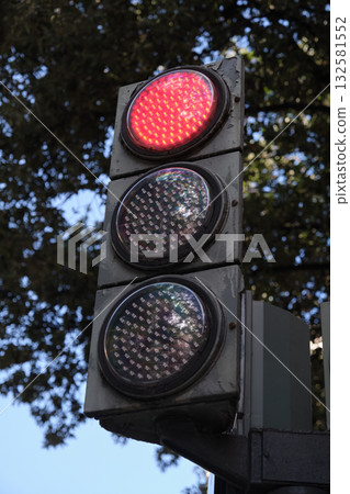 Close-up of city work traffic lights 132581552
