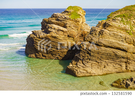 Cathedral Beach in Galicia Spain. Cathedral Beach in Galicia Spain. 132581590