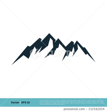 Rock Mountain Icon Vector Logo Template Illustration Design. Vector EPS 10. 132582834