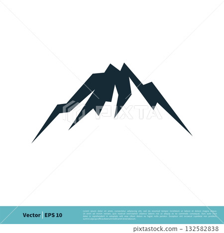Rock Mountain Icon Vector Logo Template Illustration Design. Vector EPS 10. 132582838