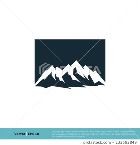 Rock Mountain Icon Vector Logo Template Illustration Design. Vector EPS 10. 132582849