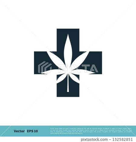 Hemp / Marijuana Leaf and Cross Icon Vector Logo Template Illustration Design. Vector EPS 10. Hemp / Marijuana Leaf and Cross Icon Vector Logo Template Illustration Design. Vector EPS 10. 132582851