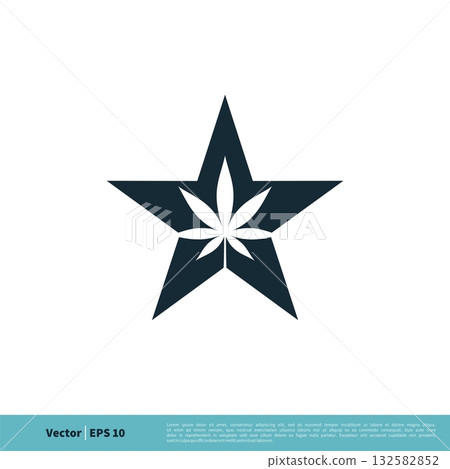 Hemp / Marijuana Leaf and Star Icon Vector Logo Template Illustration Design. Vector EPS 10. Hemp / Marijuana Leaf and Star Icon Vector Logo Template Illustration Design. Vector EPS 10. 132582852