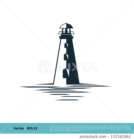 Lighthouse Icon Vector Logo Template Illustration Design. Vector EPS 10. 132582862