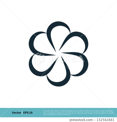 Ornamental Clover Flower Icon Logo Vector Template Illustration Design. Vector EPS 10. 132582881
