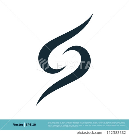 Decorative S Letter Swoosh Icon Vector Logo Template Illustration Design. Vector EPS 10. 132582882