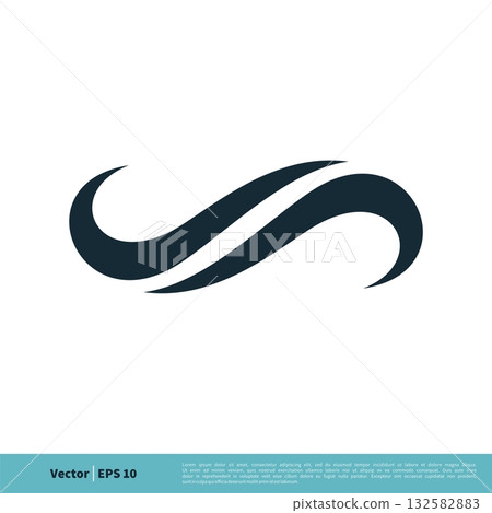Abstract Swoosh Decoration Icon Vector Logo Template Illustration Design. Vector EPS 10. 132582883