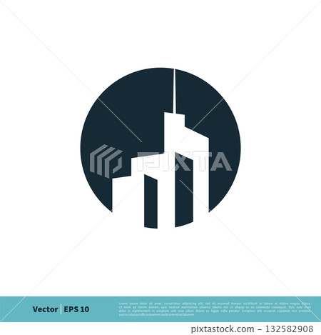 Tower Building, Town Icon Vector Logo Template Illustration Design. Vector EPS 10. 132582908