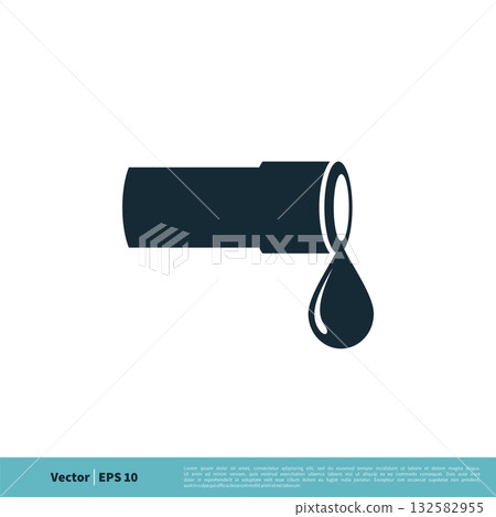 Drainage Pipe Icon Vector Logo Template Illustration Design. Vector EPS 10. 132582955