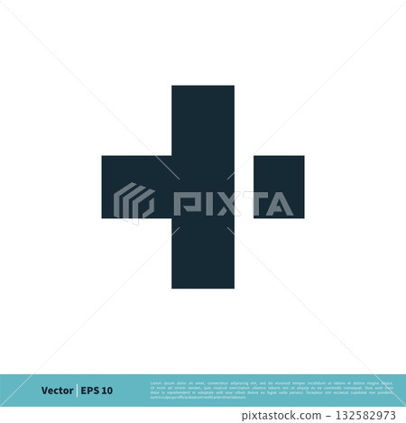 Cross / Plus Icon Vector Logo Template Illustration Design. Vector EPS 10. 132582973