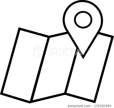 Vector illustration of a map combined with a location pointer to visualize navigation and search | Business Vector illustration of a map combined with a location pointer to visualize navigation and search | Business 132582993