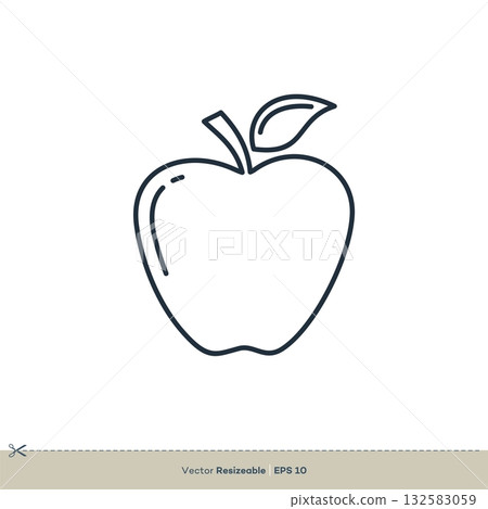 Apple Icon Vector Logo Template Illustration Design. Vector EPS 10. 132583059
