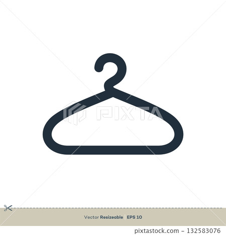 Cloth Hanger Icon Vector Logo Template Illustration Design. Vector EPS 10. Cloth Hanger Icon Vector Logo Template Illustration Design. Vector EPS 10. 132583076