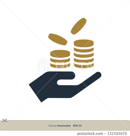 Money Icon Vector Logo Template Illustration Design. Vector EPS 10. 132583078