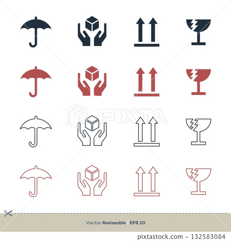 Packaging Icon Vector Logo Template Illustration Design. Vector EPS 10. Packaging Icon Vector Logo Template Illustration Design. Vector EPS 10. 132583084