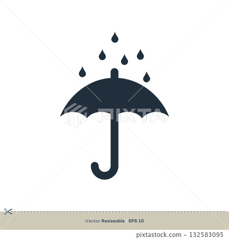 Umbrella Icon Vector Logo Template Illustration Design. Vector EPS 10. Umbrella Icon Vector Logo Template Illustration Design. Vector EPS 10. 132583095