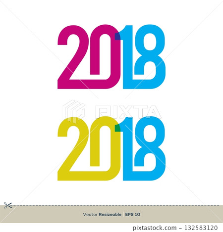 New Year 2018 Eve Party Vector Template Illustration Design. Vector EPS 10. New Year 2018 Eve Party Vector Template Illustration Design. Vector EPS 10. 132583120