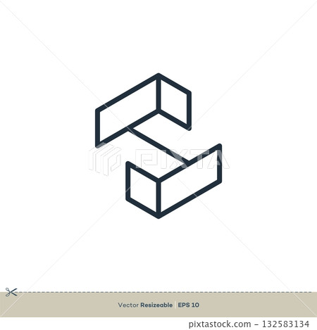 Abstract Geometric Letter S Icon Vector Logo Template Illustration Design. Vector EPS 10. Abstract Geometric Letter S Icon Vector Logo Template Illustration Design. Vector EPS 10. 132583134