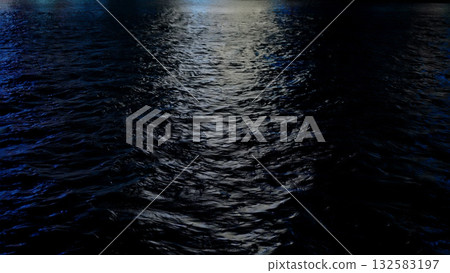 Water surface reflecting moonlight in Busan Water surface reflecting moonlight in Busan 132583197
