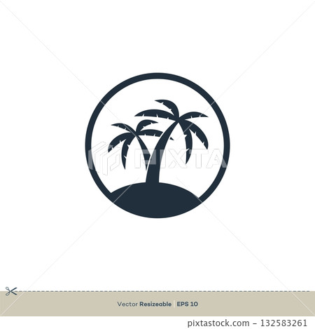Palm Tree Vector Icon Logo Template Illustration Design. Vector EPS 10. Palm Tree Vector Icon Logo Template Illustration Design. Vector EPS 10. 132583261