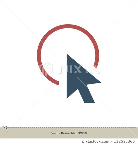 Click Icon Vector Logo Template Illustration Design. Vector EPS 10. 132583366
