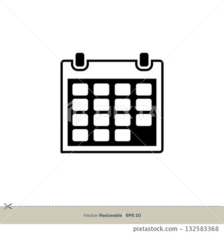 Calendar Icon Vector Logo Template Illustration Design. Vector EPS 10. 132583368