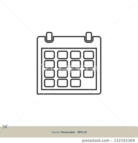 Calendar Icon Vector Logo Template Illustration Design. Vector EPS 10. 132583369