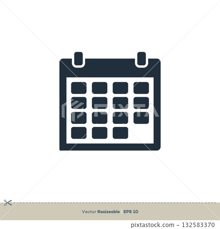 Calendar Icon Vector Logo Template Illustration Design. Vector EPS 10. 132583370