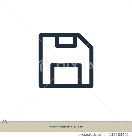Diskette Icon Vector Logo Template Illustration Design. Vector EPS 10. Diskette Icon Vector Logo Template Illustration Design. Vector EPS 10. 132583401
