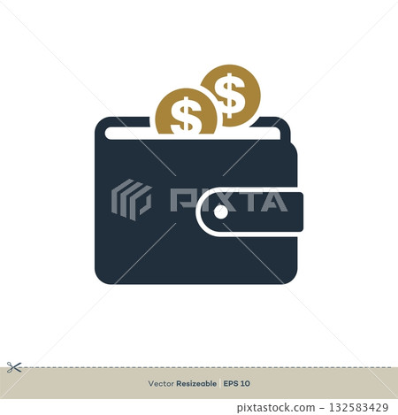 Wallet Icon Vector Logo Template Illustration Design. Vector EPS 10. Wallet Icon Vector Logo Template Illustration Design. Vector EPS 10. 132583429
