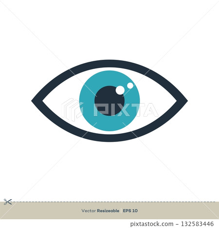 Eye Icon Vector Logo Template Illustration Design. Vector EPS 10. 132583446