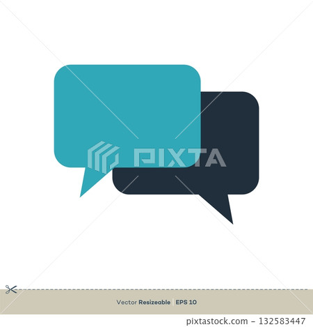 Chatting Icon Vector Logo Template Illustration Design. Vector EPS 10. 132583447