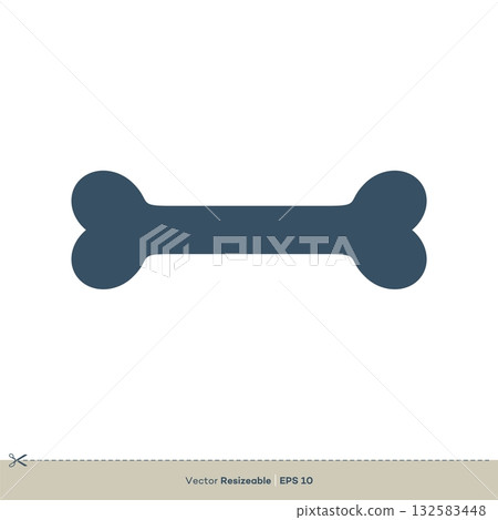 Bone Dog Food Icon Logo Template Illustration Design. Vector EPS 10. 132583448