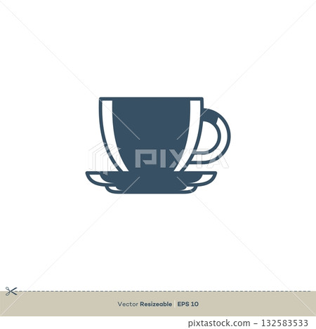 Cup Icon Vector Logo Template Illustration Design. Vector EPS 10. 132583533