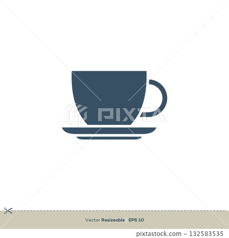 Cup Icon Vector Logo Template Illustration Design. Vector EPS 10. 132583535