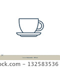 Cup Icon Vector Logo Template Illustration Design. Vector EPS 10. 132583536