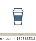 Cup Icon Vector Logo Template Illustration Design. Vector EPS 10. 132583538