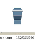 Cup Icon Vector Logo Template Illustration Design. Vector EPS 10. 132583540