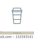 Cup Icon Vector Logo Template Illustration Design. Vector EPS 10. 132583541