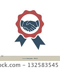 Handshake Icon Vector Logo Template Illustration Design. Vector EPS 10. 132583545