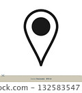 Point Map Icon Vector Logo Template Illustration Design. Vector EPS 10. 132583547